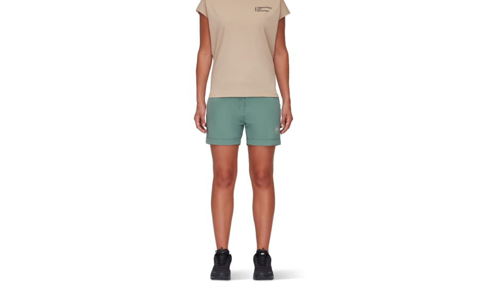 Mammut Runbold Roll Cuff Shorts - Womens, Dark Jade, 34, 1023-00700-40236-34-10