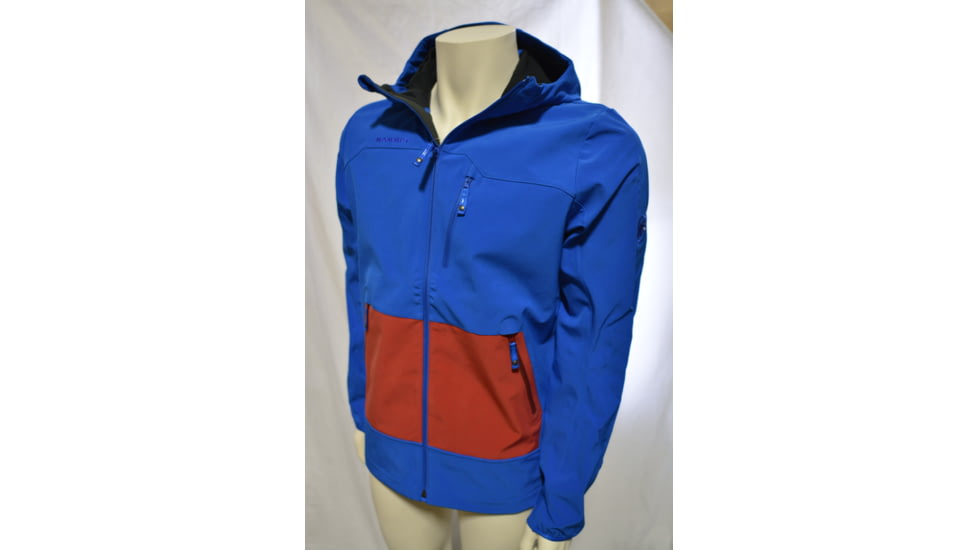 Mammut Runbold SO Hooded Jacket-Men's-Large-Dark Cyan/Carmine