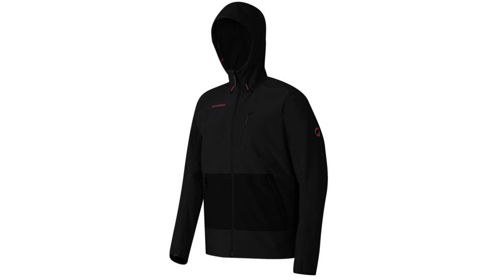 Mammut Runbold SO  Hooded Jacket - Mens-Graphite/Black-Medium