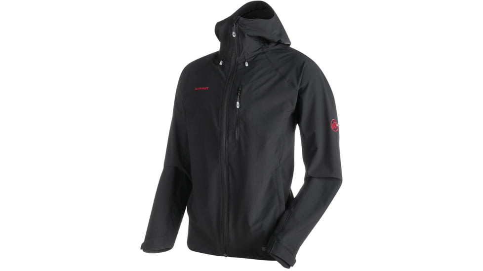 Mammut Runbold Trail SO Hooded Jacket - Men's-Black-XX-Large