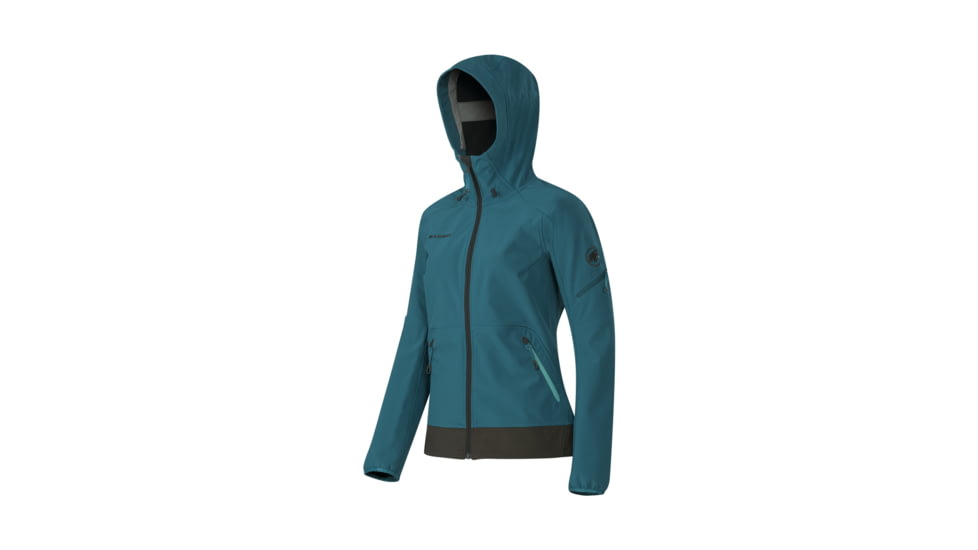 Mammut Runje SO Hooded Jacket-Women's-Small-Dark Pacific/Bison