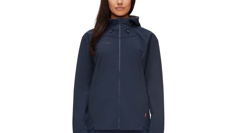 Mammut Sapuen SO Hooded Jacket - Womens, Marine, Large, 1011-01060-5118-115