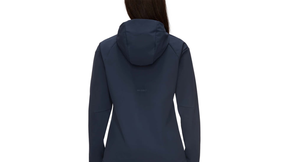 Mammut Sapuen SO Hooded Jacket - Womens, Marine, Large, 1011-01060-5118-115