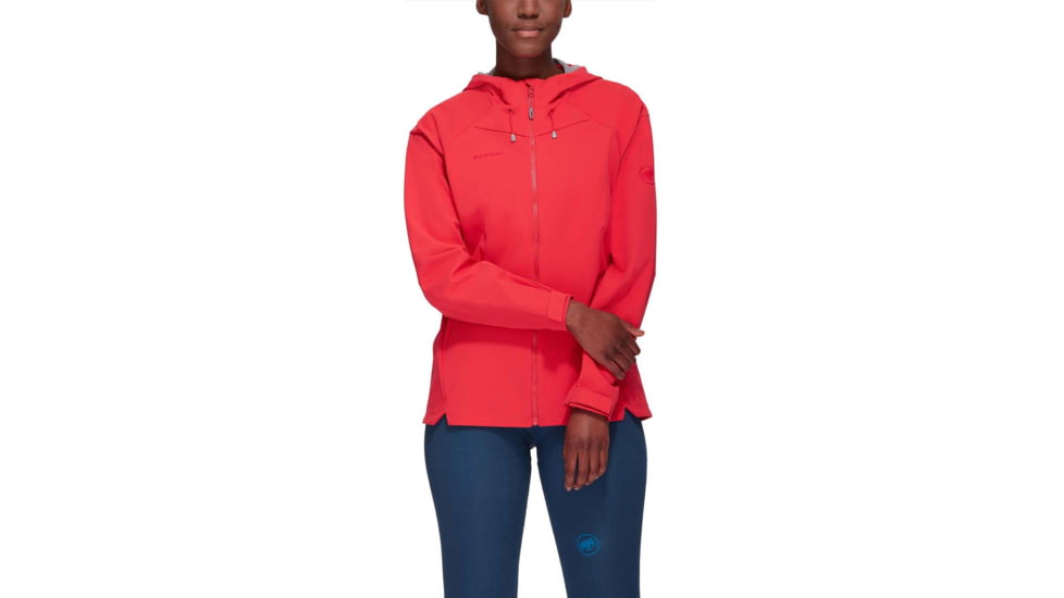 Mammut Sapuen SO Hooded Jacket - Womens, Sunset, Small, 1011-01060-3500-113