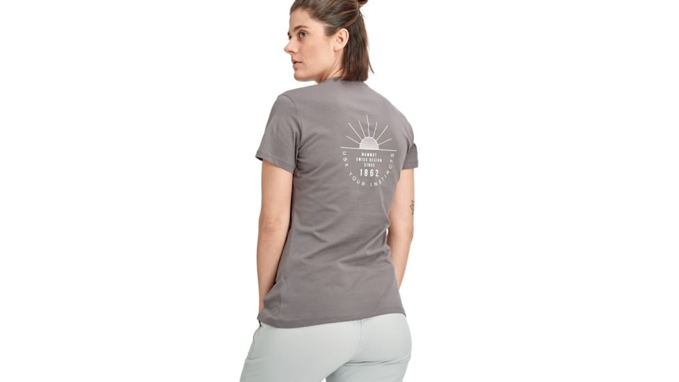 Mammut Seile T-Shirt - Womens, Shark PRT1, Extra Large, 1017-00981-00423-116