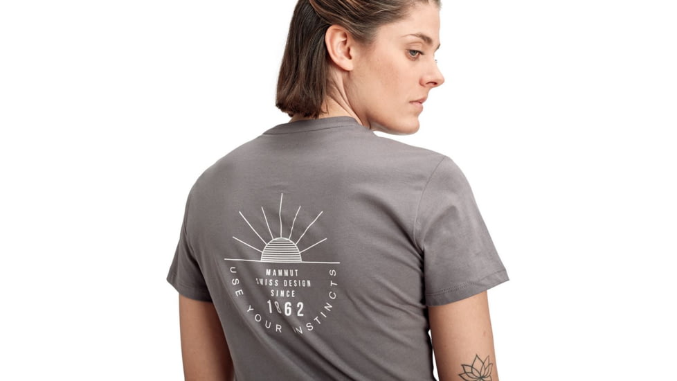 Mammut Seile T-Shirt - Womens, Shark PRT1, Extra Large, 1017-00981-00423-116