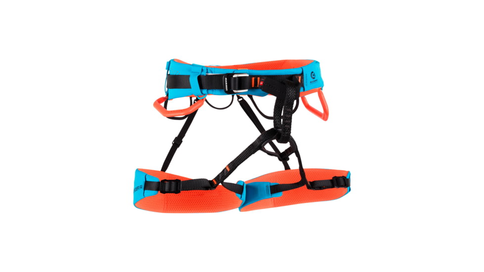 Mammut Sender Fast Adjust Harness, Ocean/Safety Orange, Extra Small, 2020-00960-50345-110