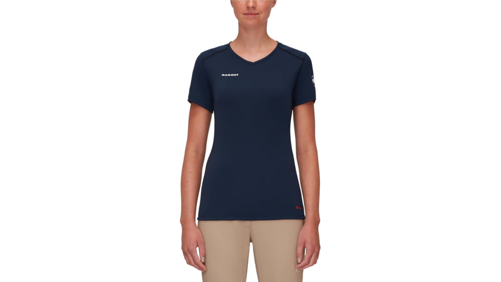 Mammut Sertig T-Shirt - Womens, Marine/Black, Large, 1017-00140-5975-115