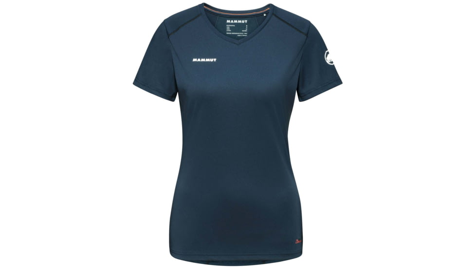 Mammut Sertig T-Shirt - Womens, Marine/Black, Large, 1017-00140-5975-115