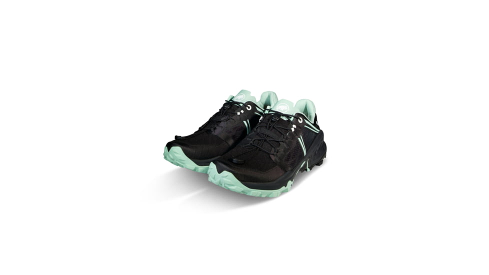 Mammut Sertig TR Low Running Shoes - Womens, Black-Neo Mint, US 8.5, 3030-04950-00733-1070