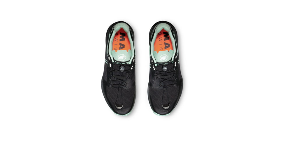 Mammut Sertig TR Low Running Shoes - Womens, Black-Neo Mint, US 8.5, 3030-04950-00733-1070