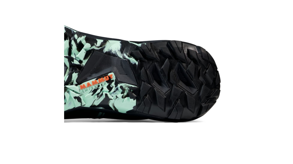 Mammut Sertig TR Low Running Shoes - Womens, Black-Neo Mint, US 8.5, 3030-04950-00733-1070