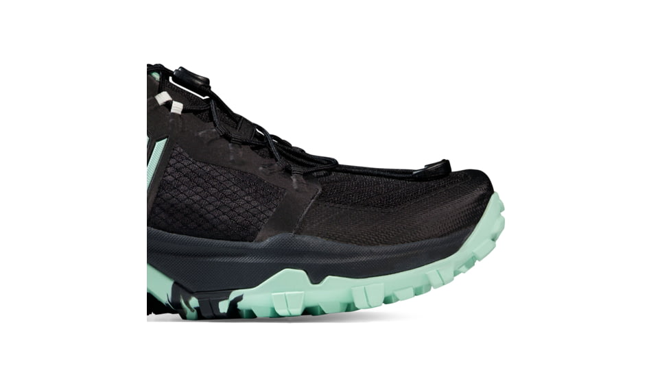 Mammut Sertig TR Low Running Shoes - Womens, Black-Neo Mint, US 8.5, 3030-04950-00733-1070