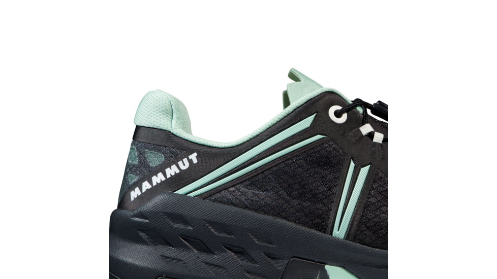 Mammut Sertig TR Low Running Shoes - Womens, Black-Neo Mint, US 8.5, 3030-04950-00733-1070