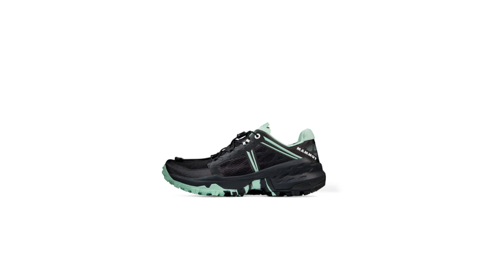Mammut Sertig TR Low Running Shoes - Womens, Black-Neo Mint, US 8.5, 3030-04950-00733-1070