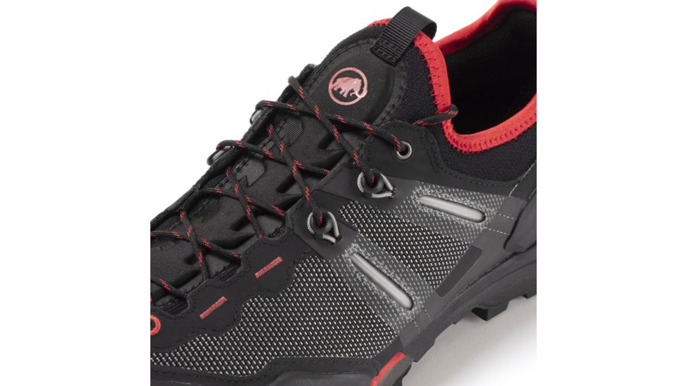 Mammut SHED, Alnasca Knit Low Hiking Shoe - Mens, Black/Magma, 9.5 US, 3020-06050-00093-1085-DEMO