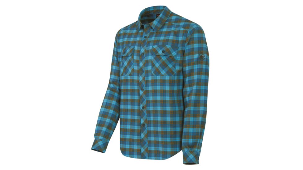 Mammut Shepody Shirt Long - Men's-Mangrove/Woodchip-Small