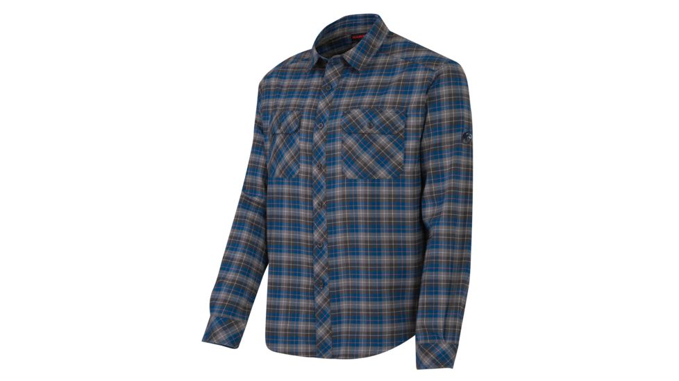 Mammut Shepody Shirt Long - Men's-Space/Smoke-Small
