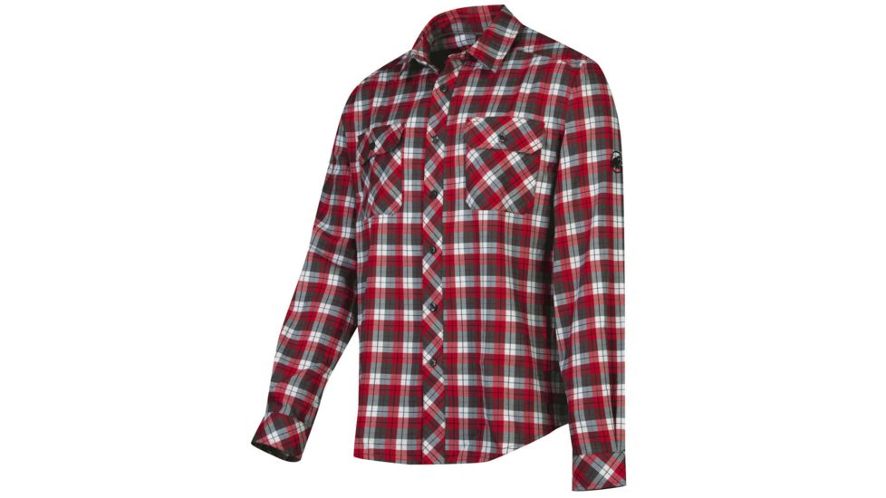 Mammut Shepody Shirt Long - Mens-Smoke/Inferno-Large
