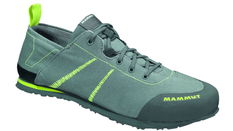 Mammut Sloper Low Canvas Approach Shoe - Men's-Grey/Limeade-Medium-11.5