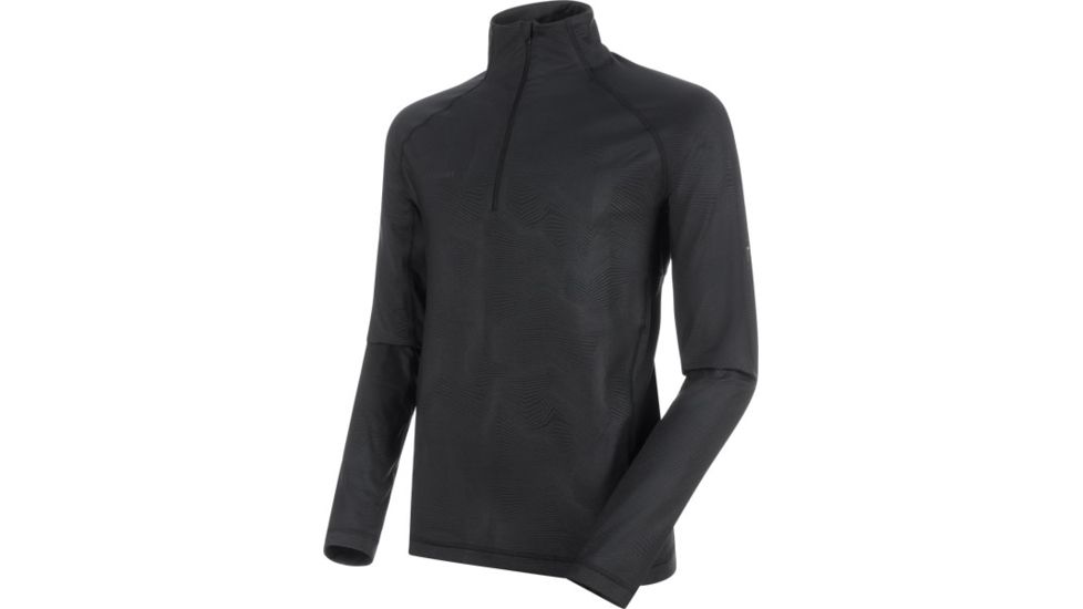 Mammut Snow Midlayer Half Zip Pull - Mens, Black-Black, Small, 1010-21950-0052-113