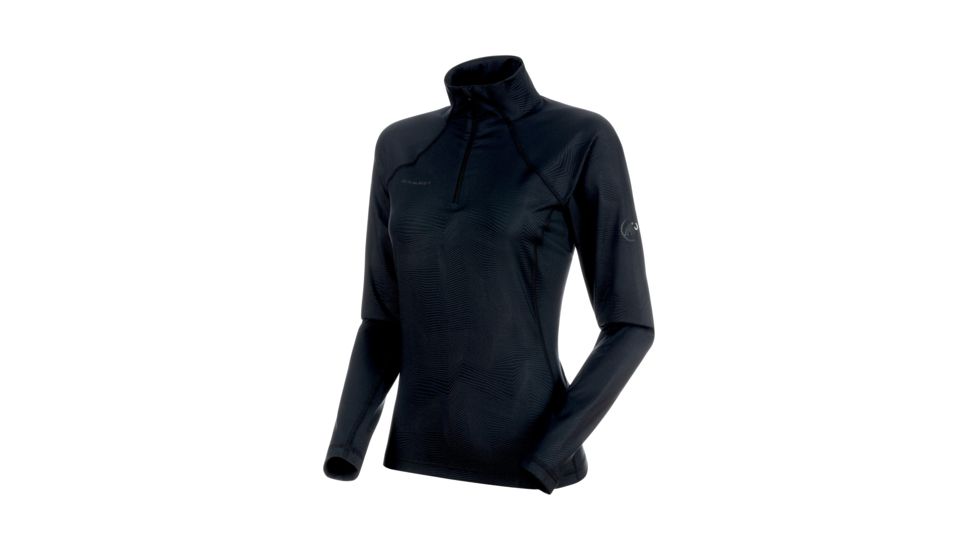 Mammut Snow ML Half Zip Pull - Womens, Black-Black, S, 1010-21960-0052-113