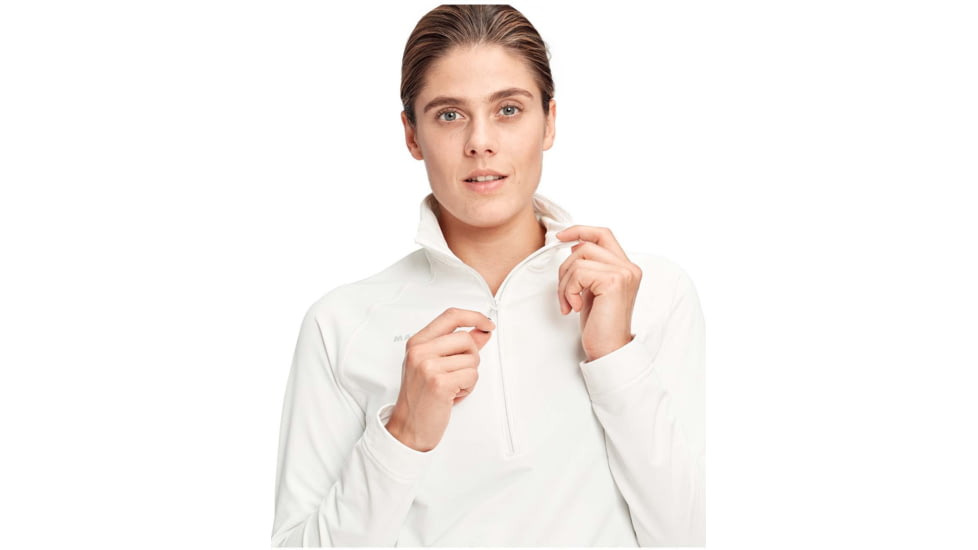 Mammut Snow ML Half Zip Pull - Womens, Bright White, Large, 1014-02410-00229-115