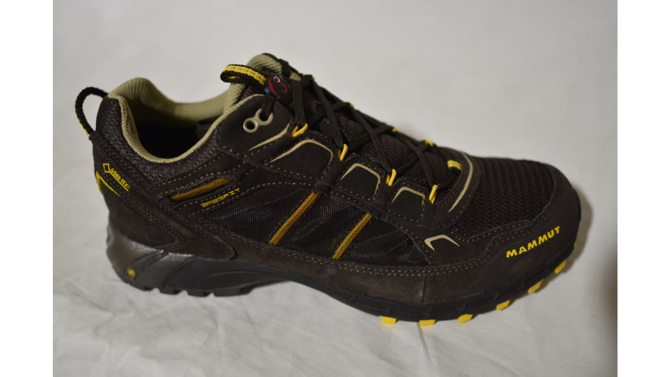 Mammut T Element Low GTX Boot-Men's-US 9.5-Dark Brown/Yellow
