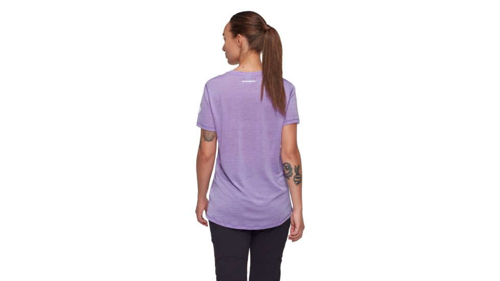 Mammut Tree Wool FL T-Shirt - Womens, Lavandin Melange, XL, 1017-06670-6437-116