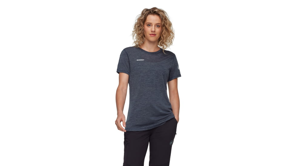 Mammut Tree Wool FL T-Shirt - Womens, Marine Melange, M, 1017-06670-5784-114