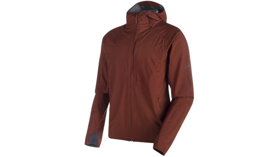 Mammut Ultimate Light SO Hooded Jacket - Men's-Maroon-X-Large