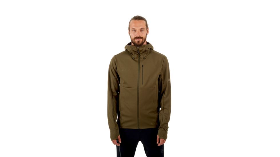 Mammut Ultimate V Hooded Softshell Jacket - Mens, Iguana-Titanium Melange, XL, 1011-00061-4592-116