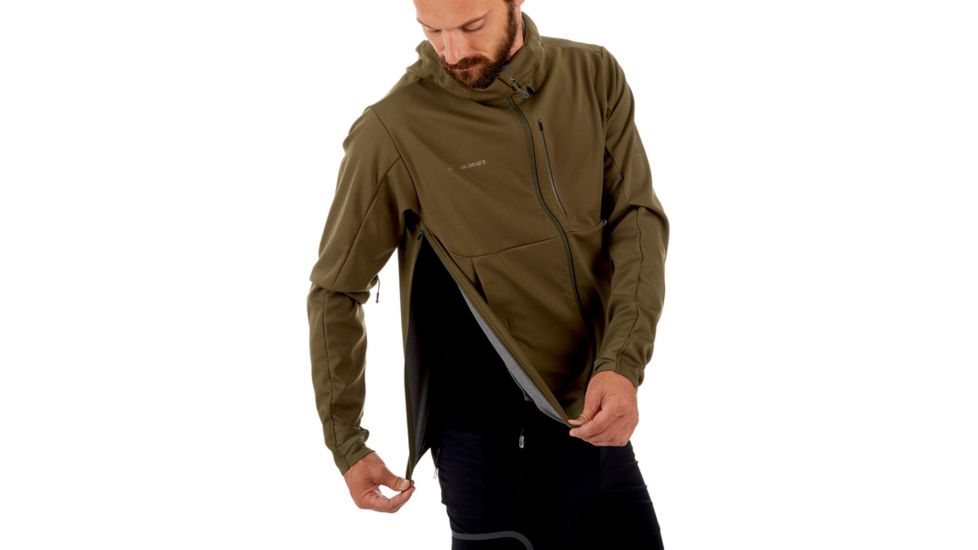 Mammut Ultimate V Hooded Softshell Jacket - Mens, Iguana-Titanium Melange, XL, 1011-00061-4592-116