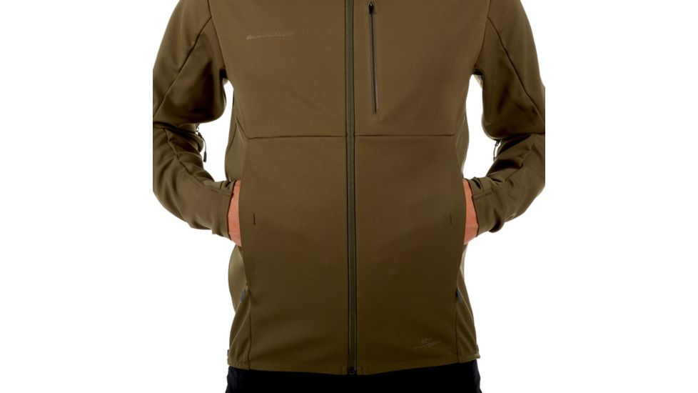 Mammut Ultimate V Hooded Softshell Jacket - Mens, Iguana-Titanium Melange, XL, 1011-00061-4592-116
