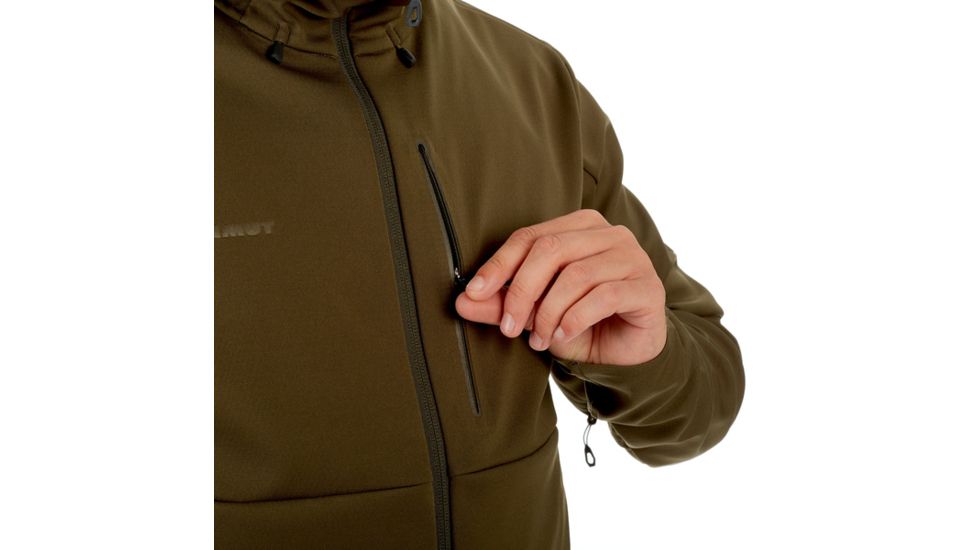 Mammut Ultimate V Hooded Softshell Jacket - Mens, Iguana-Titanium Melange, XL, 1011-00061-4592-116