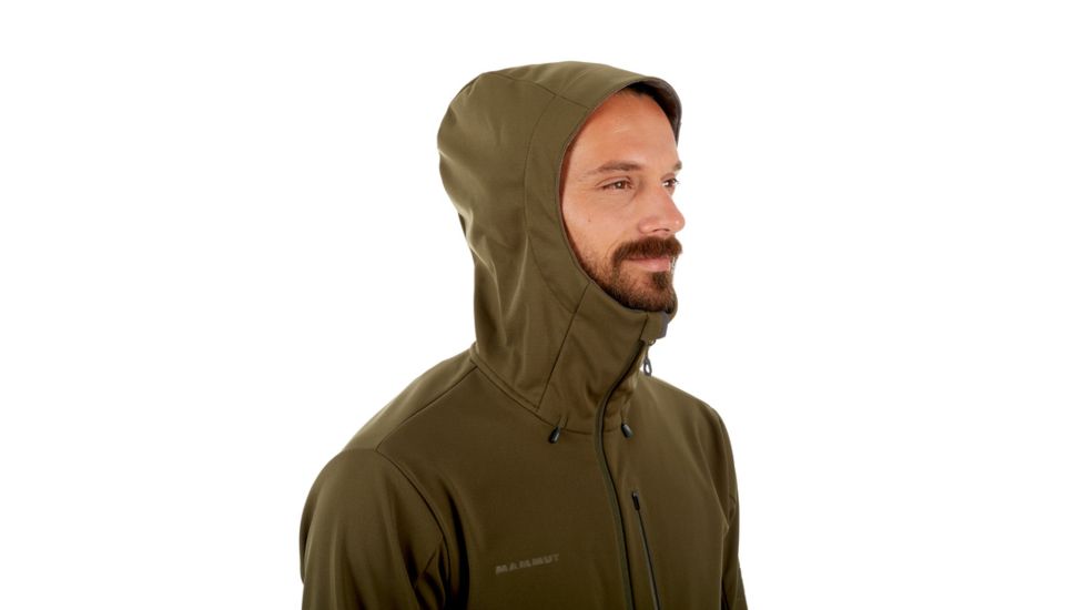 Mammut Ultimate V Hooded Softshell Jacket - Mens, Iguana-Titanium Melange, XL, 1011-00061-4592-116