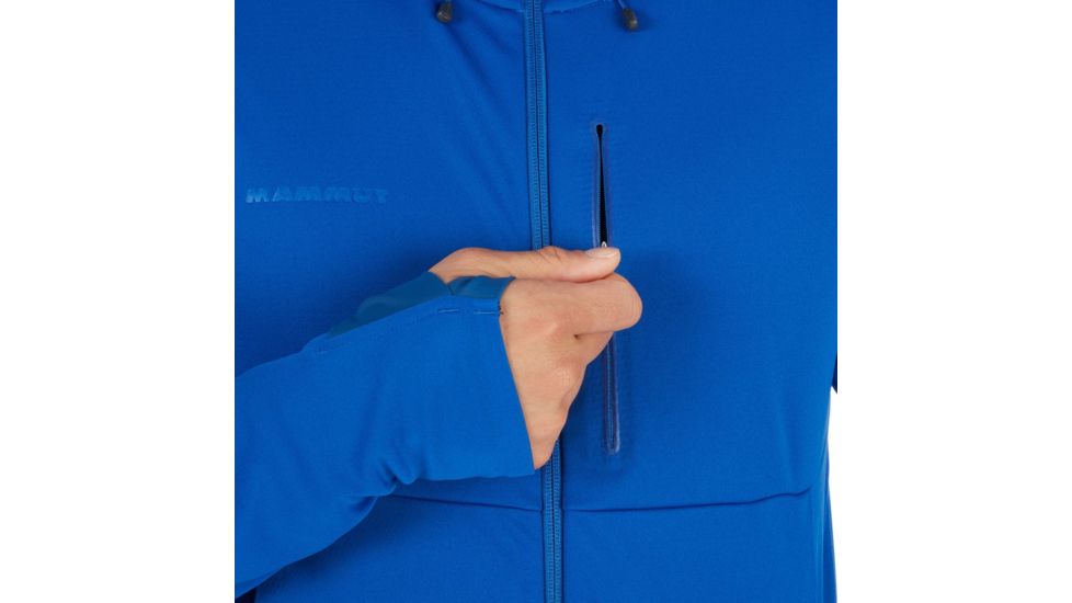 Mammut Ultimate V Hooded Softshell Jacket - Mens, Sapphire/Wing Teal Melange, Extra Large, 1011-00061-50256-116