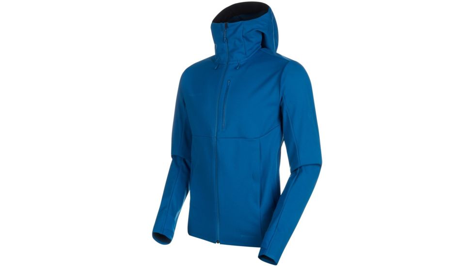 Mammut Ultimate V Hooded Softshell Jacket - Mens, Sapphire/Wing Teal Melange, Extra Large, 1011-00061-50256-116