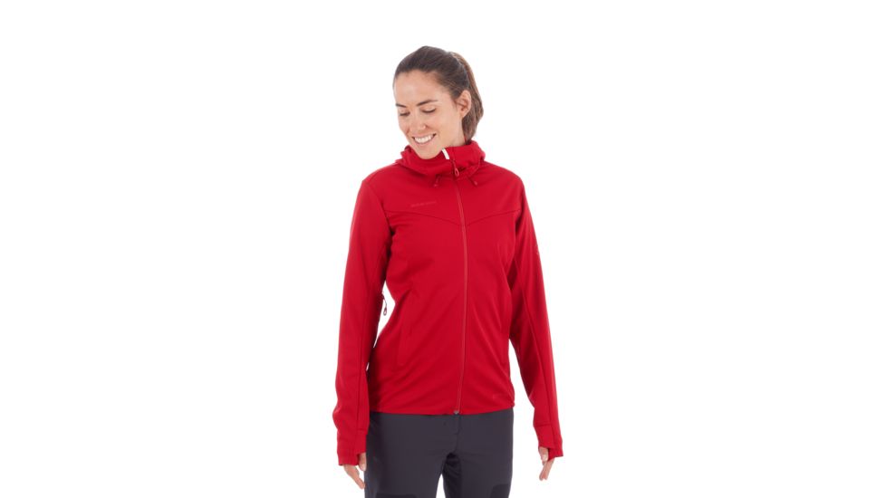 Mammut Ultimate V Hooded Softshell Jacket - Womens, Scooter/Dragon Fruit, Medium, 1011-00072-3568-114