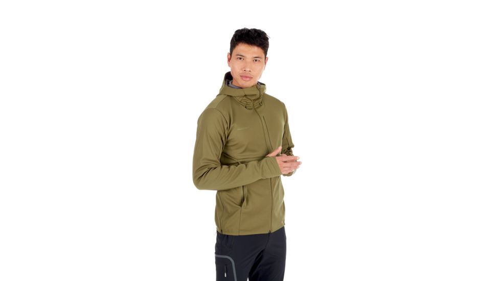 Mammut Ultimate V SO Hooded Jacket, Olive-Titanium Melange, XL, 1011-00061-40076-116