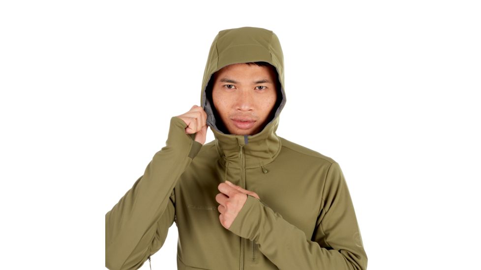 Mammut Ultimate V SO Hooded Jacket, Olive-Titanium Melange, XL, 1011-00061-40076-116