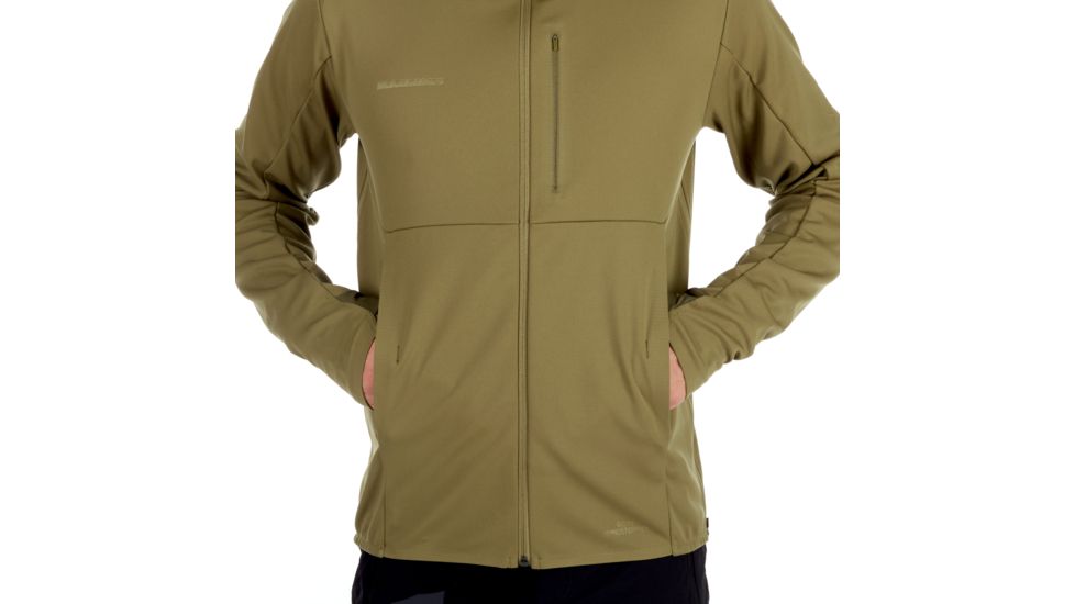 Mammut Ultimate V SO Hooded Jacket, Olive-Titanium Melange, XL, 1011-00061-40076-116