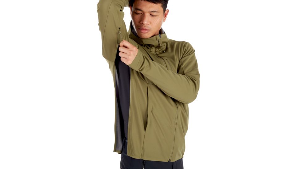 Mammut Ultimate V SO Hooded Jacket, Olive-Titanium Melange, XL, 1011-00061-40076-116
