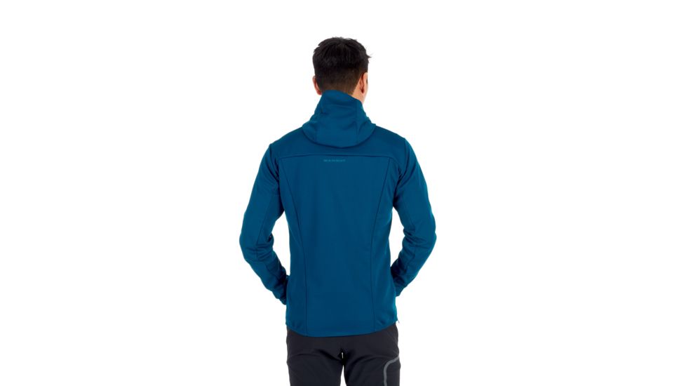 Mammut Ultimate V SO Hooded Jacket, Poseidon-Olive Melange, M, 1011-00061-50138-114