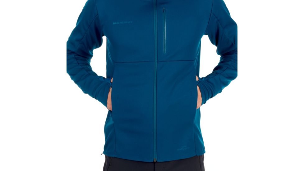 Mammut Ultimate V SO Hooded Jacket, Poseidon-Olive Melange, M, 1011-00061-50138-114