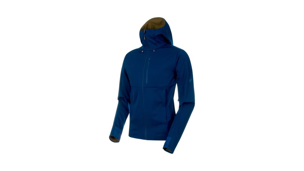 Mammut Ultimate V SO Hooded Jacket, Poseidon-Olive Melange, M, 1011-00061-50138-114