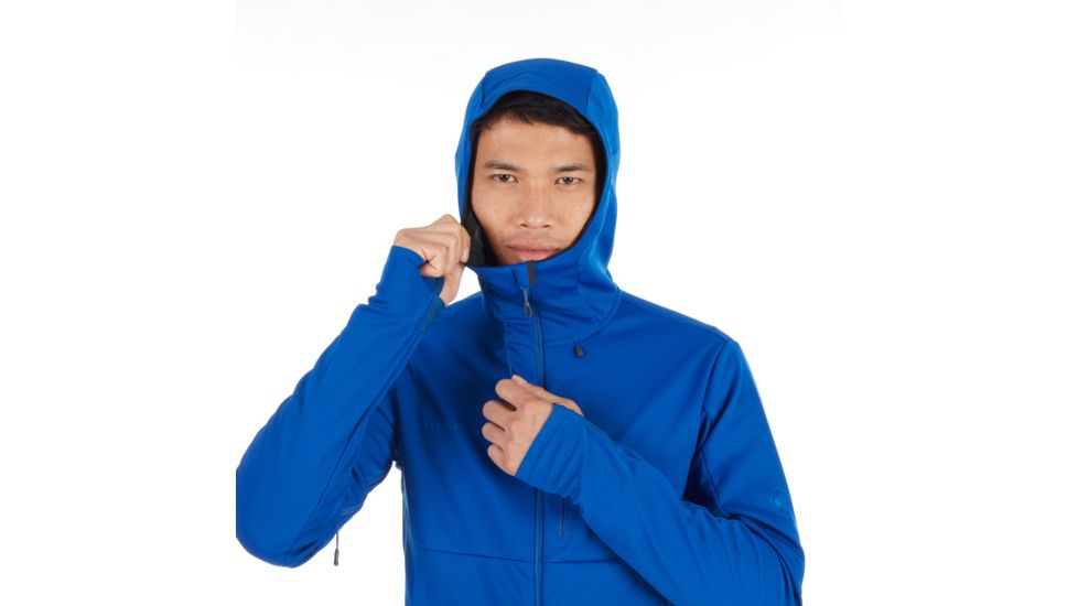 Mammut Ultimate V SO Hooded Jacket, Surf-Black, M, 1011-00061-50142-114