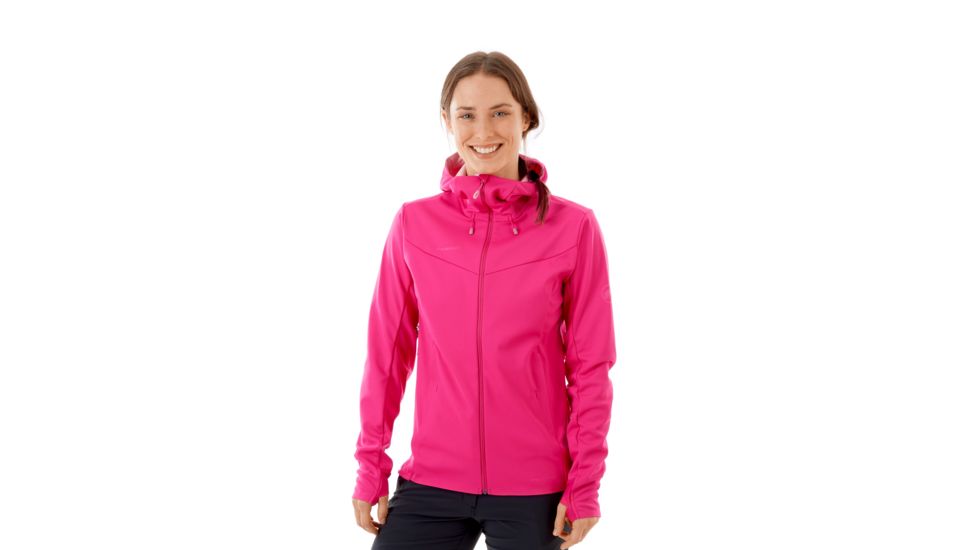 Mammut Ultimate V SO Hooded Jacket - Womens, Pink/Candy Melange, Medium, 1011-00072-6350-114