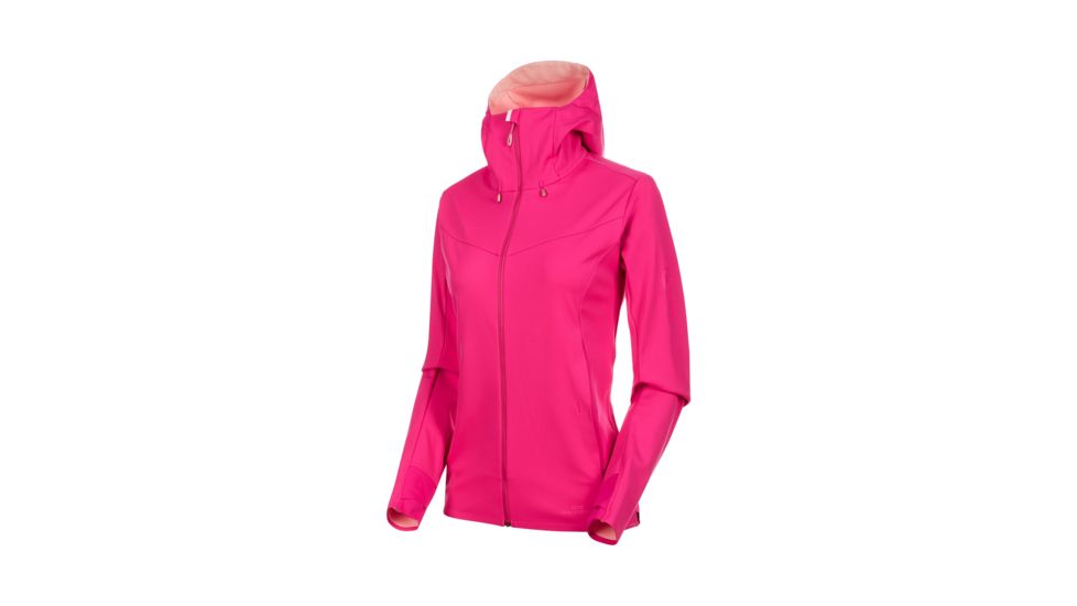 Mammut Ultimate V SO Hooded Jacket - Womens, Pink/Candy Melange, Small, 1011-00072-6350-113