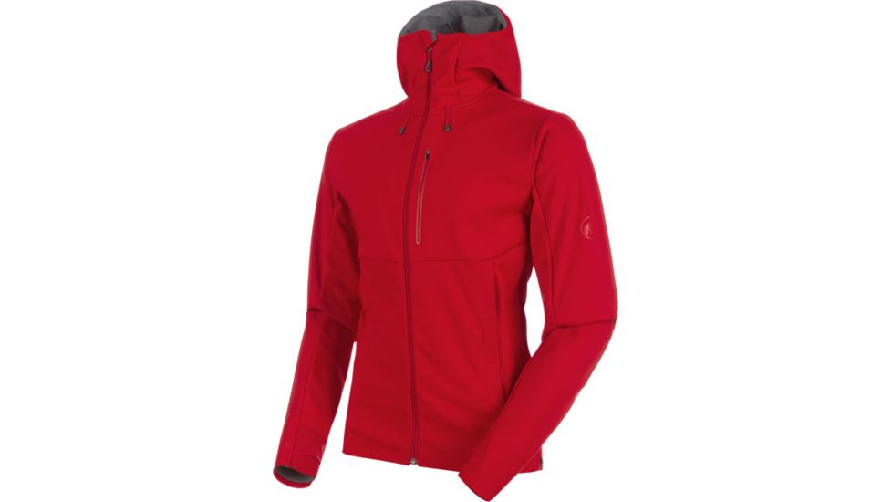 Mammut Ultimate V Softshell Hooded Jacket - Mens, Magma-Titanium Melange, Medium, 1011-00061-3473-114
